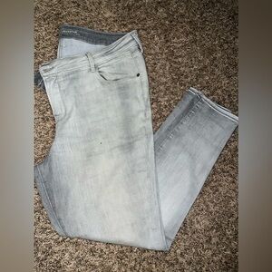Gray Rockstar Mid-Rise Denim